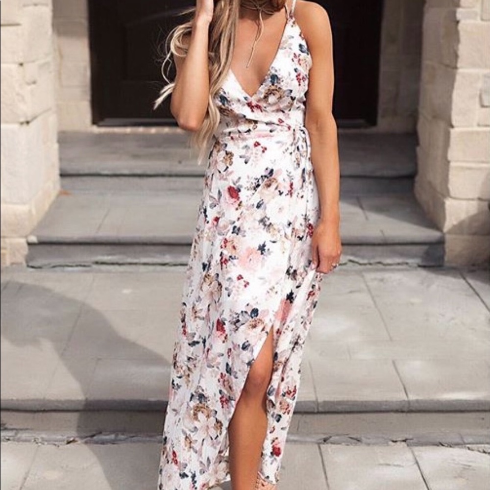 Floral wrap dress worn once!